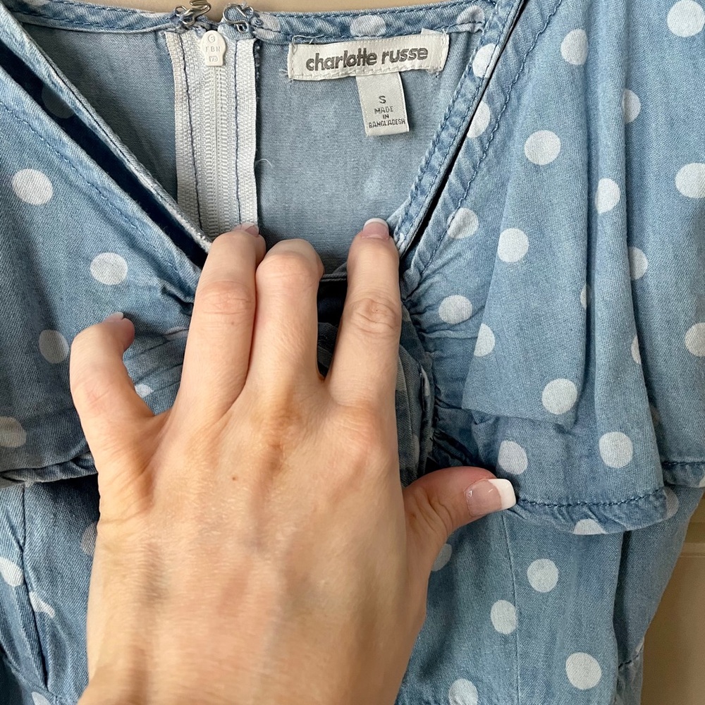 Polka dotted romper